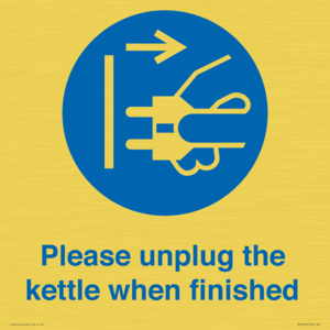 Please unplug the kettle when finished